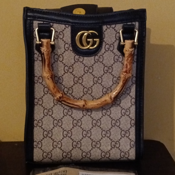 Gucci Handbags - Gucci Diana Mini Tote Wood Handles with Gucci Bag